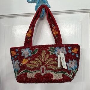 NWT Swee Lo beaded red handbag